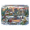 Christmas Snow Scene - 14CT Stamped Cross Stitch - 55*43cm