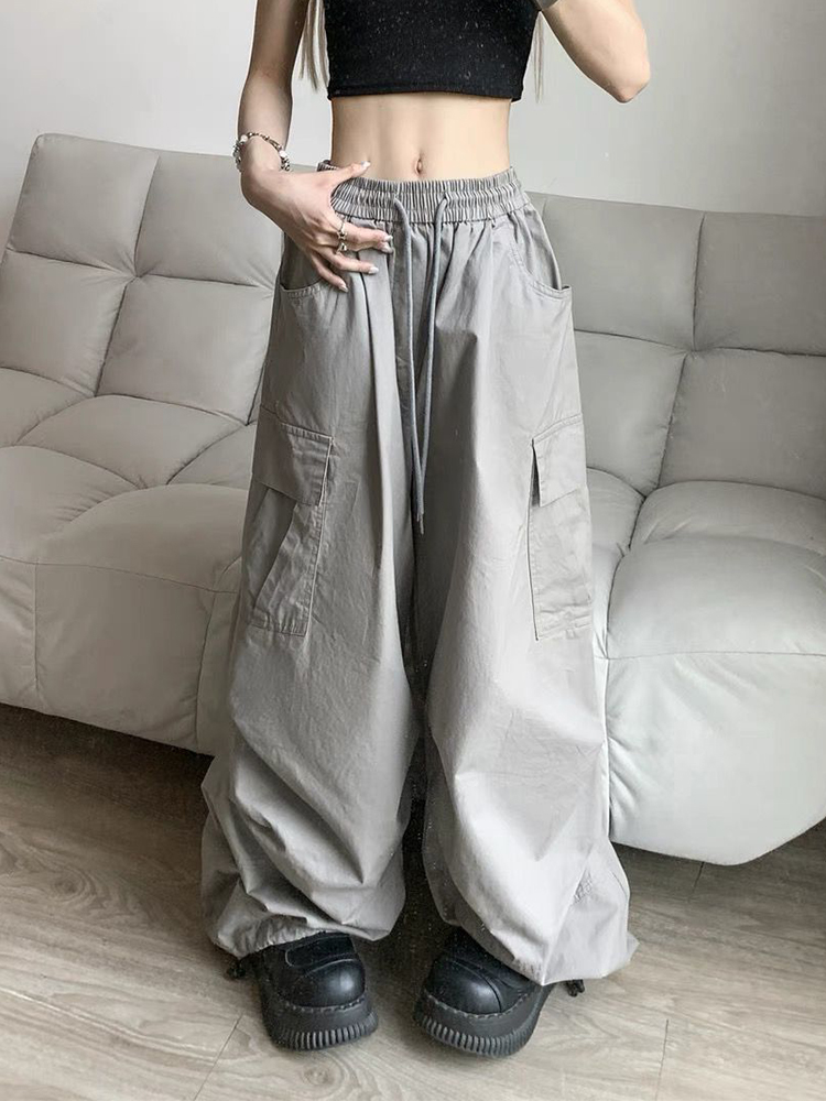 Loose Vintage Y2k Cargo Pants Women Streetwear American High Waist Trousers Casual Big Pockets Bf Retro Harajuku Pants New