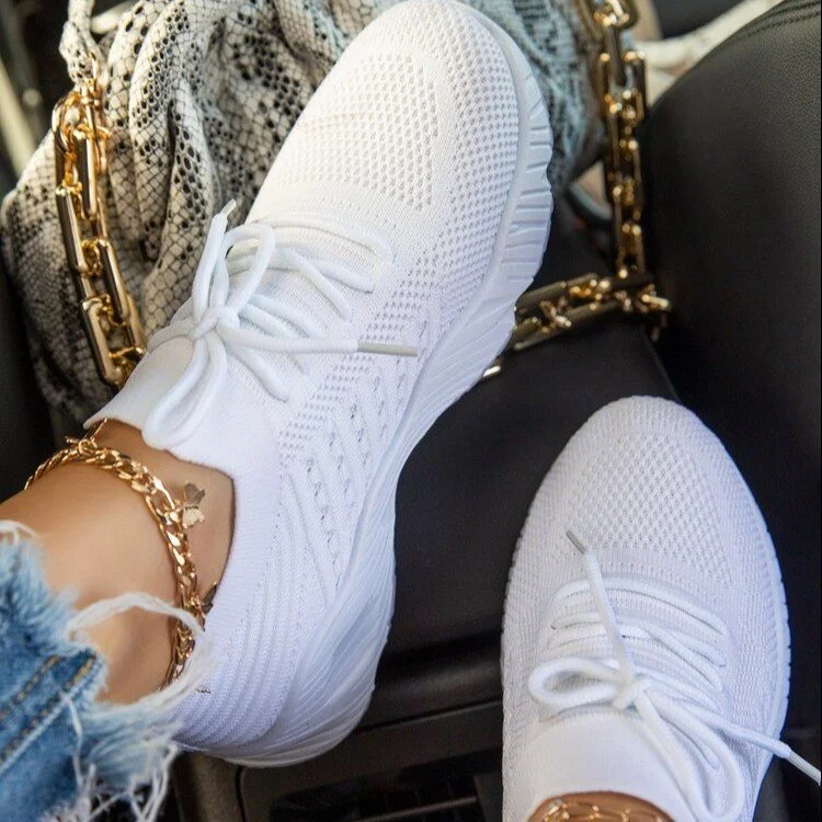 2021 Sneakers Women Plus Size Femme Women's Shoes Fashionable Vulcanize Sneakers Comfortable Lace Up Loafers Female Women Shoes