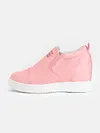 Women Faux Suede Wedge heel Sneakers Slip on Breathable Shoes