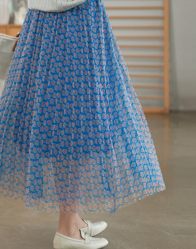 Digitally Printed Densified Elastic Waist Skirt