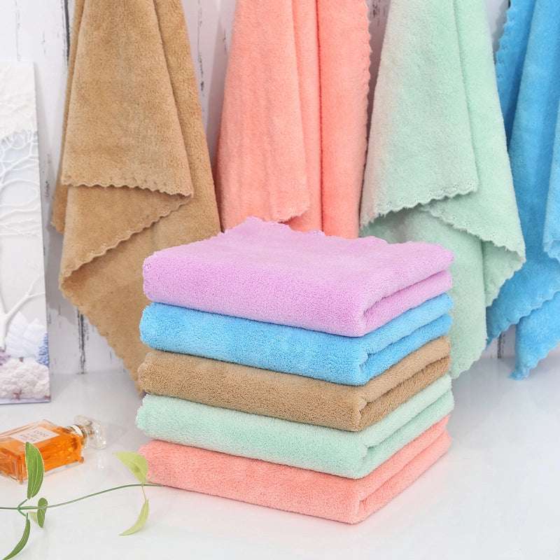Factory Coral Fleece Children Wash Face Small Square Towel Kindergarten Towel Bear Gift Square Towel