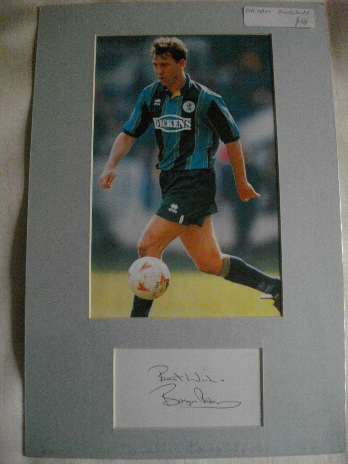 BRYAN ROBSON AUTOGRAPH, MIDDLESBOROUGH FC, FOOTBALL