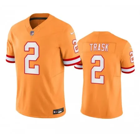 Men's Tampa Bay Buccaneers #2 Kyle Trask Orange 2023 F.U.S.E.  Throwback Limited Stitched Jersey