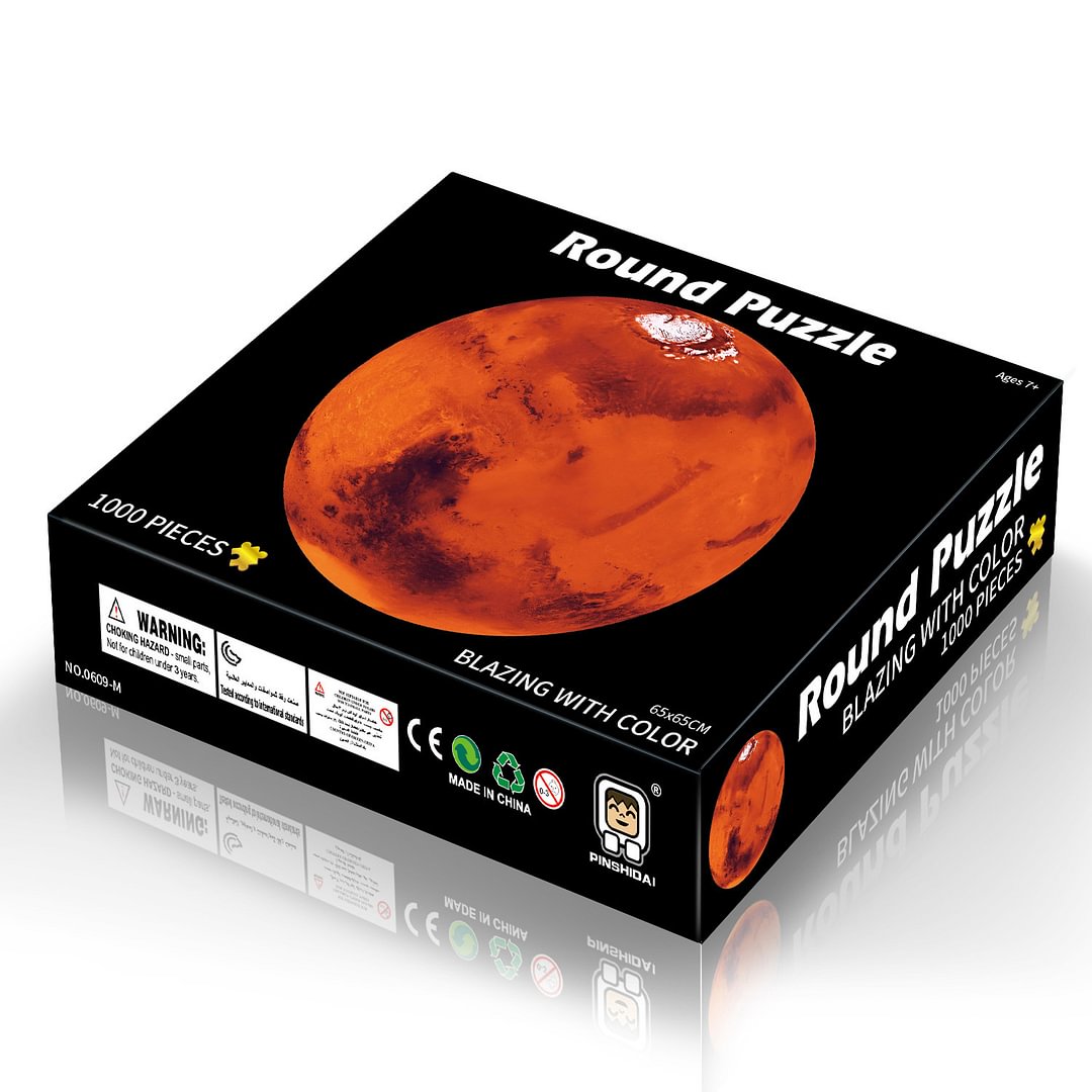 Mars 1000 piece puzzle for adults and children- earth and moon 3d visual puzzles  - vzzhome