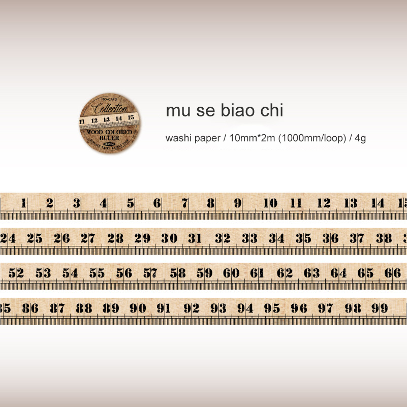 Washi Tape -10mm*200cm Tape Measure Collection Series Vintage Rules Landscape 