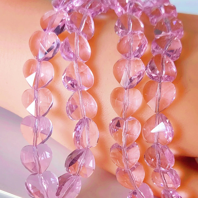 10 PCS/Package 14mm Diameter 10mm Glass Heart Shape Jewelry Accessories