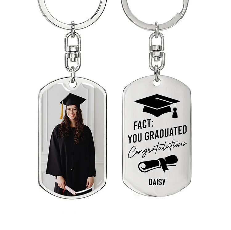Personalized Photo Keychain Class of 2022 Graduation Gifts "You Graduated Congratulations"