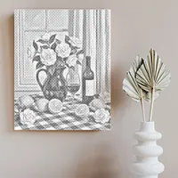 A Cozy Table - Dot Painting