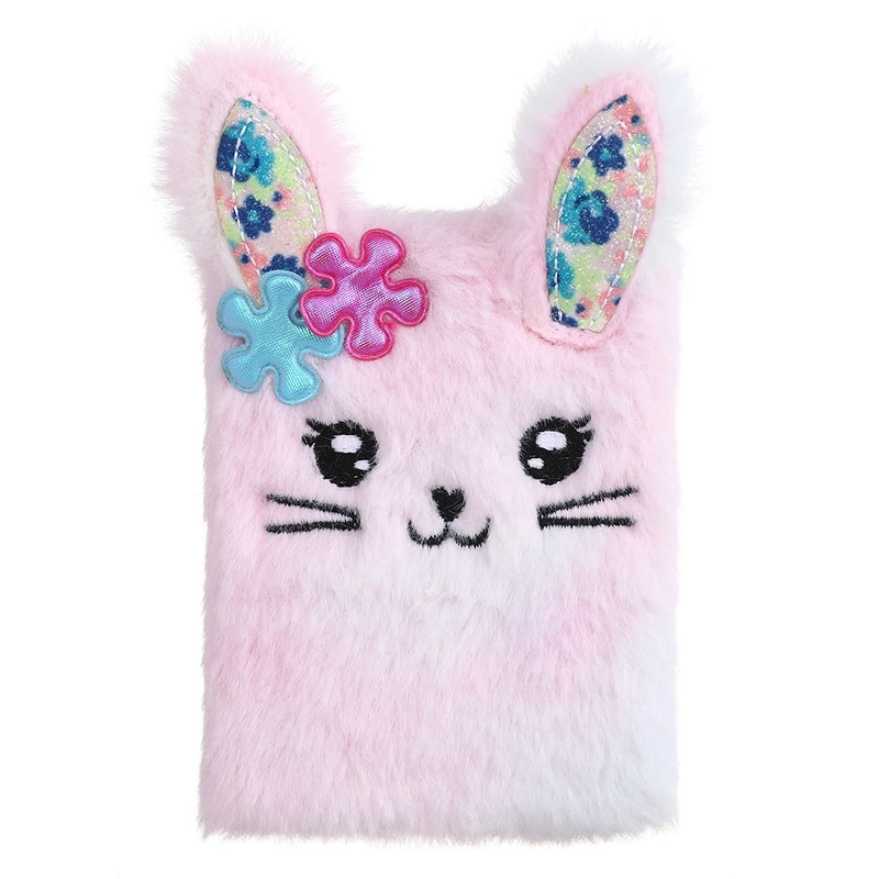 Cute Cartoon Rabbit Plush Portable Mini Pocket Notebook