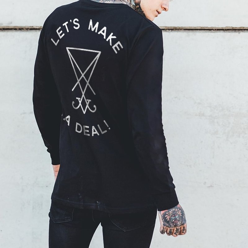 Men's let's make a deal printed designer sweatshirt - Krazyskull