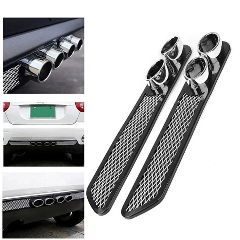 Car Decoration  Exhaust Pipe Modification Tail Throat Shark Gill Ventilation Simulation Vent