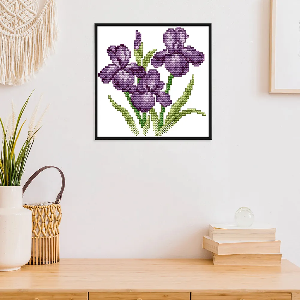 14ct Stamped Cross Stitch - Flower(17*17cm)