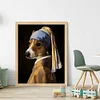 The Girl With A Pearl Earring Dog-11CT Stamped Cross Stitch 40*50cm