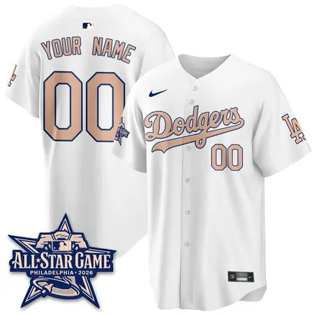 Men's Los Angeles Dodgers White 2026 MLB All-Star Custom Jersey