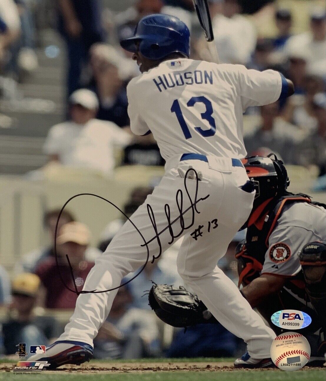 Orlando Hudson Signed L.A. Dodgers 8x10 Photo Poster painting PSA AH99399