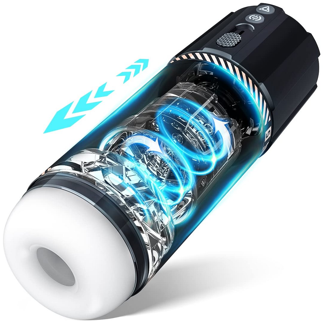 8 Thrusting & Rotating and 5 Vibrations Male Self Pleasure Pocket Toys 