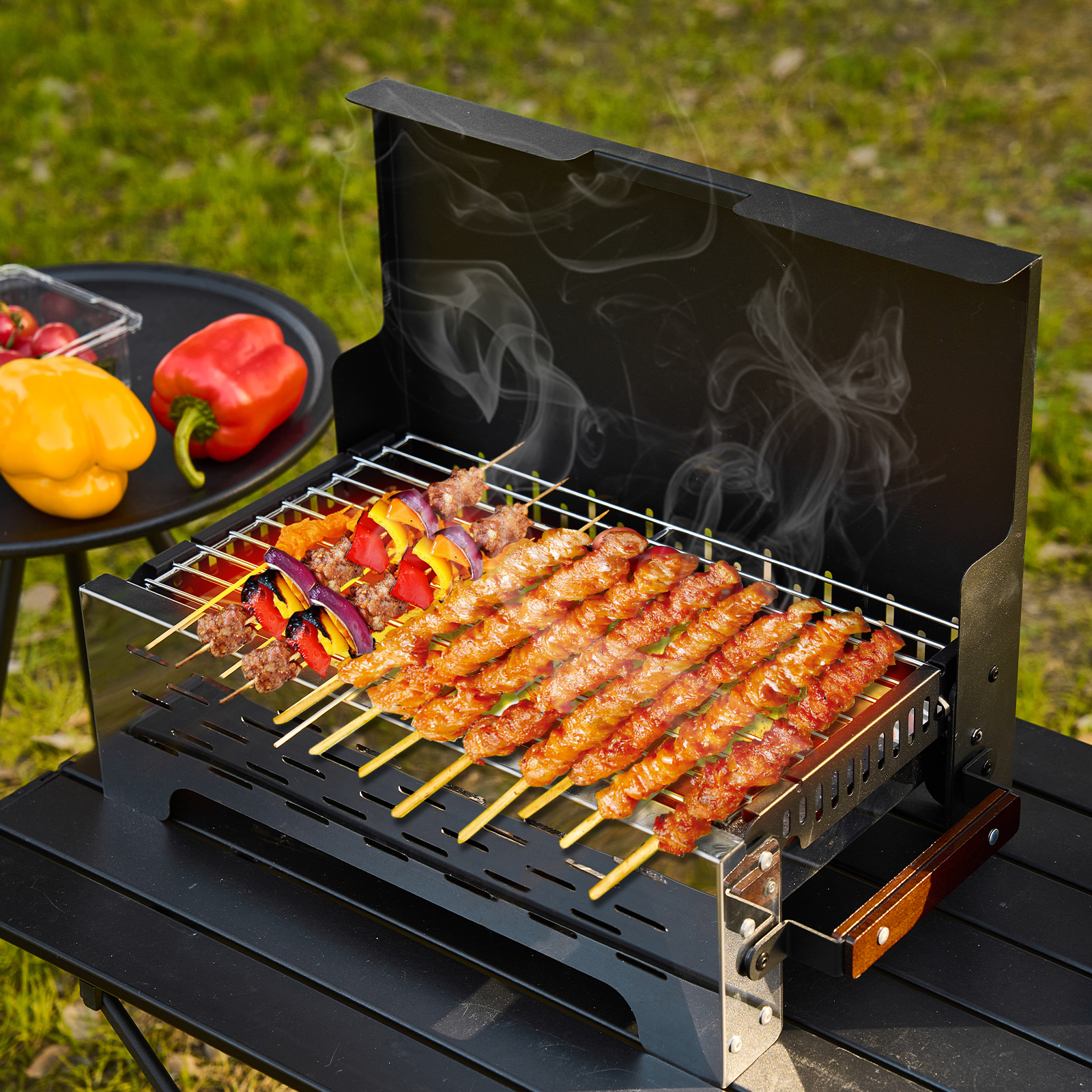 AUXTUR Folding Portable Charcoal Grill