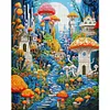 Mushroom Town-11CT Stamped Cross Stitch 65*80cm/25.59*31.5in (Big Size) tapestrymarket