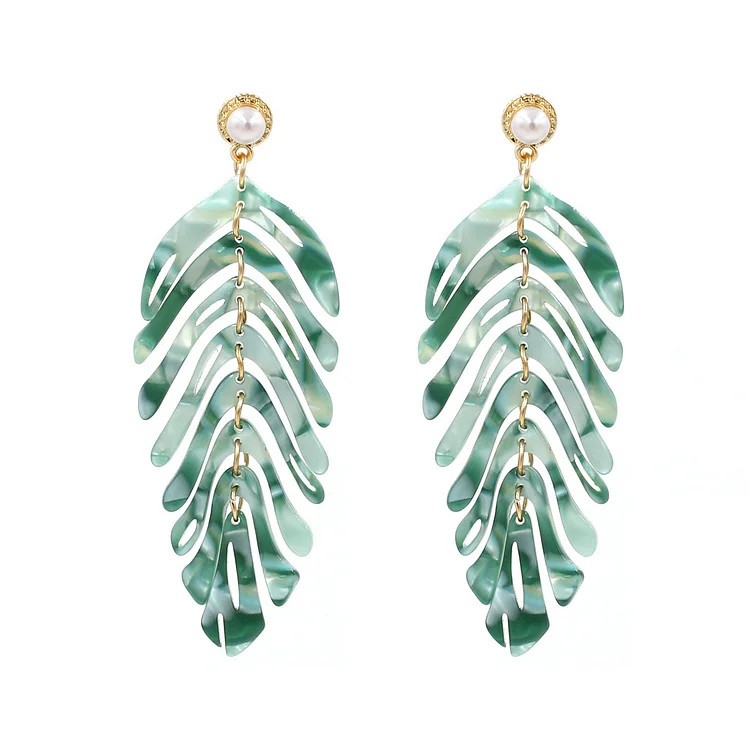 Acrylic Leaf Earrings Fashion Ear Rings