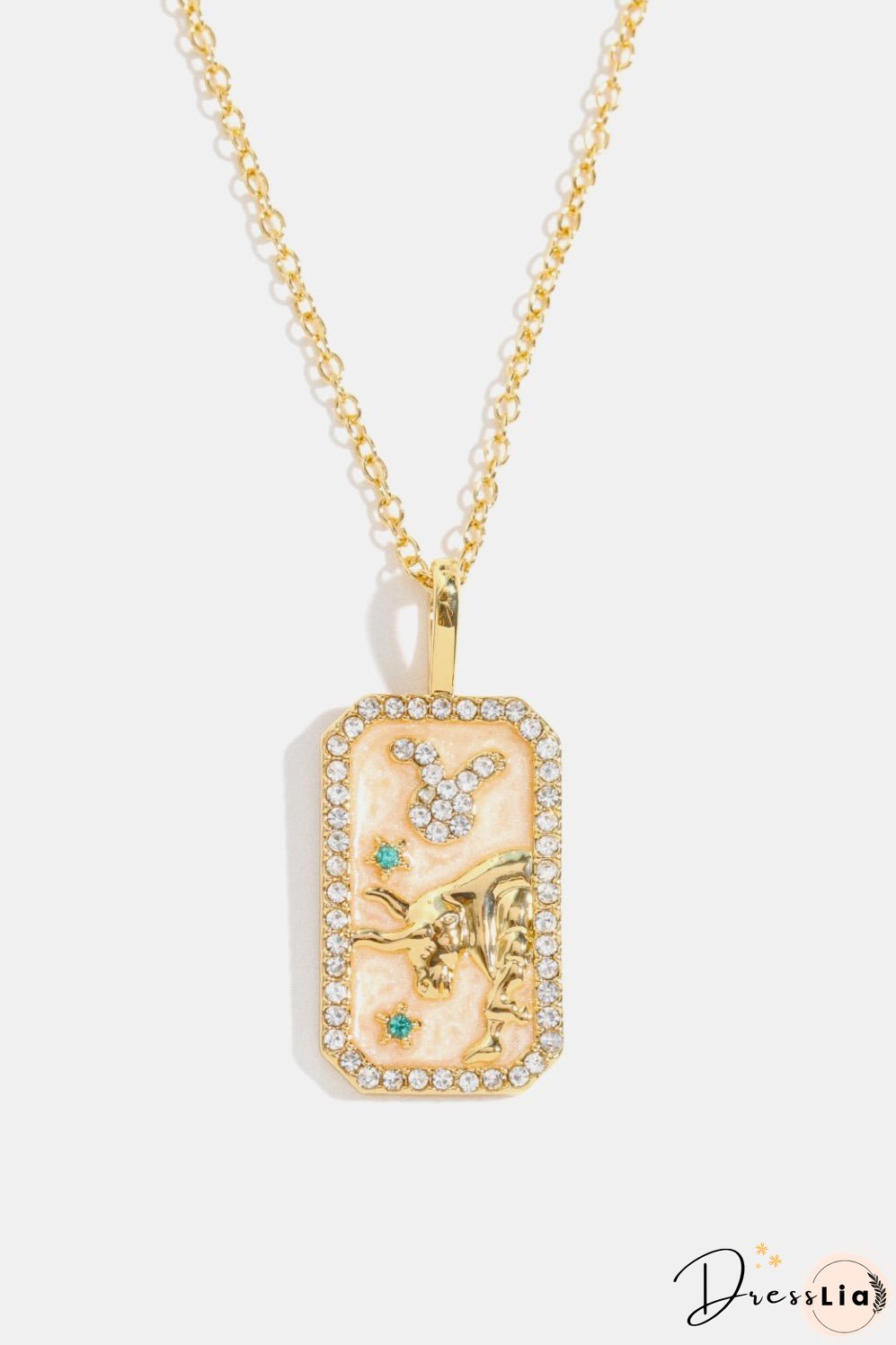 Rhinestone Constellation Pendant Copper Necklace