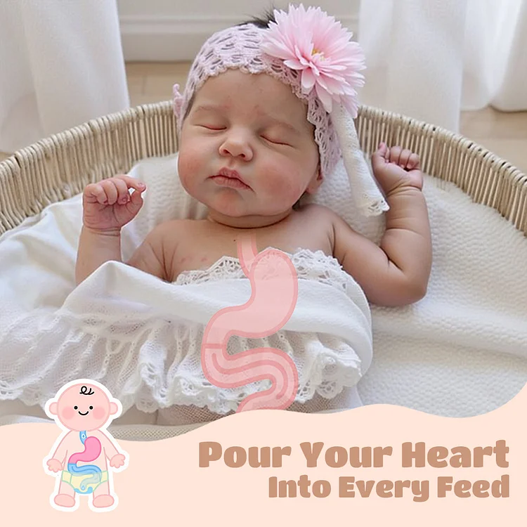[Full Body Silicone with Drink & Wet] 12" & 16" Flexible and Soft Reborn Baby Doll Can Drink and Wet, Newborn Baby Girl Doll with Eyes Closing