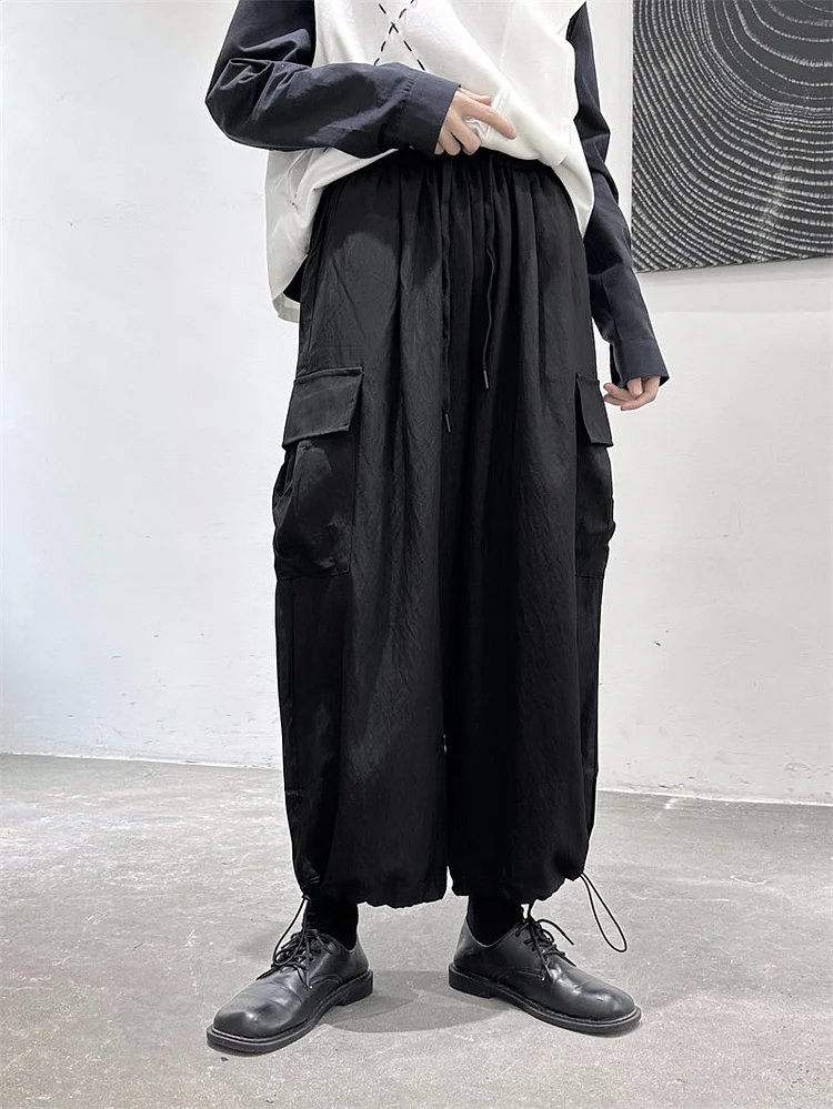 Dawfashion Techwear Streetwear-Loose And Comfortable Casual Pants From The Solid Color Series-Streetfashion-Darkwear-Techwear