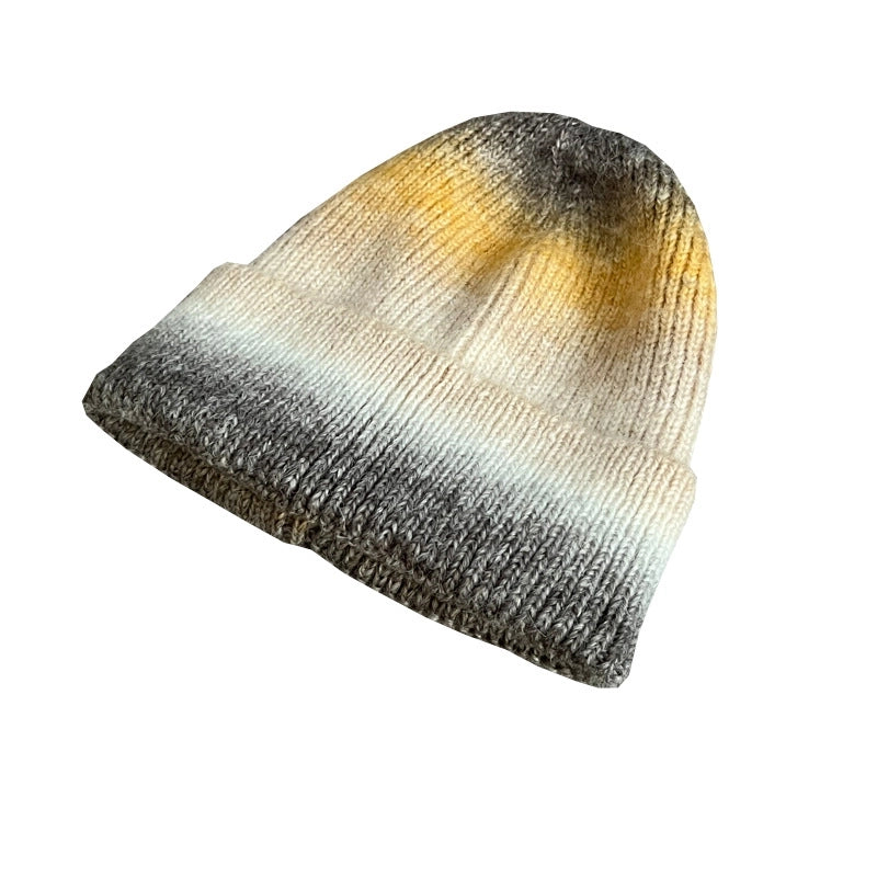 Women’s Vintage Style Stripe Eaveless Wool Cap