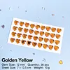 36pcs 12mm Heart Shape DIY Self-Adhesive Gem & Rhinestone Stickers Sparkling Jewel Stickers for Crafts & Decorations