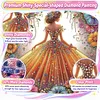 Color Floral Gown Girl Special Shaped 5D DIY Partial Drill Diamond Painting Kits 30x30cm Diamond Art Kit for Adults Home Decor