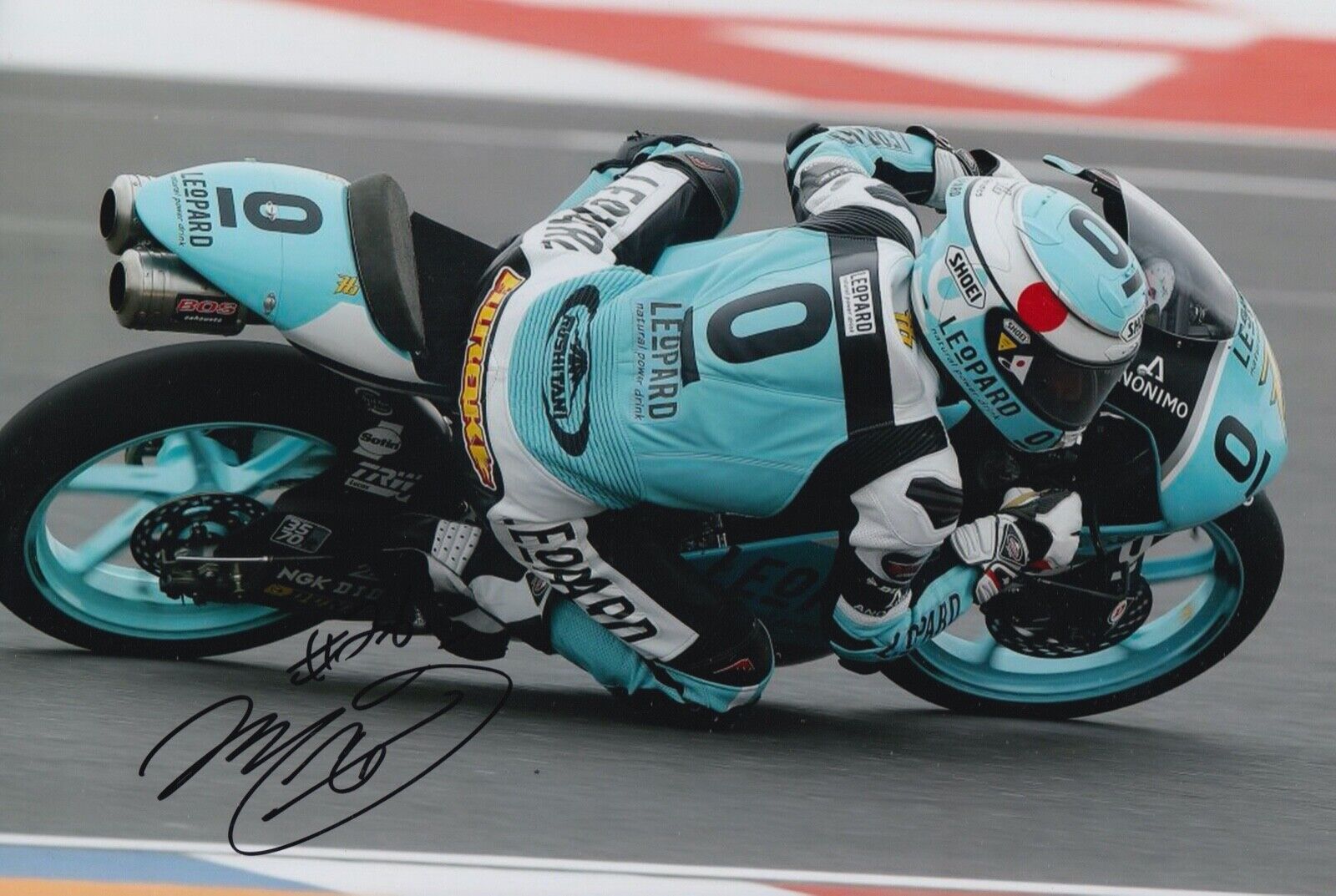 Hiroki Ono Hand Signed 12x8 Photo Poster painting MotoGP Autograph Leopard Racing Moto3 2