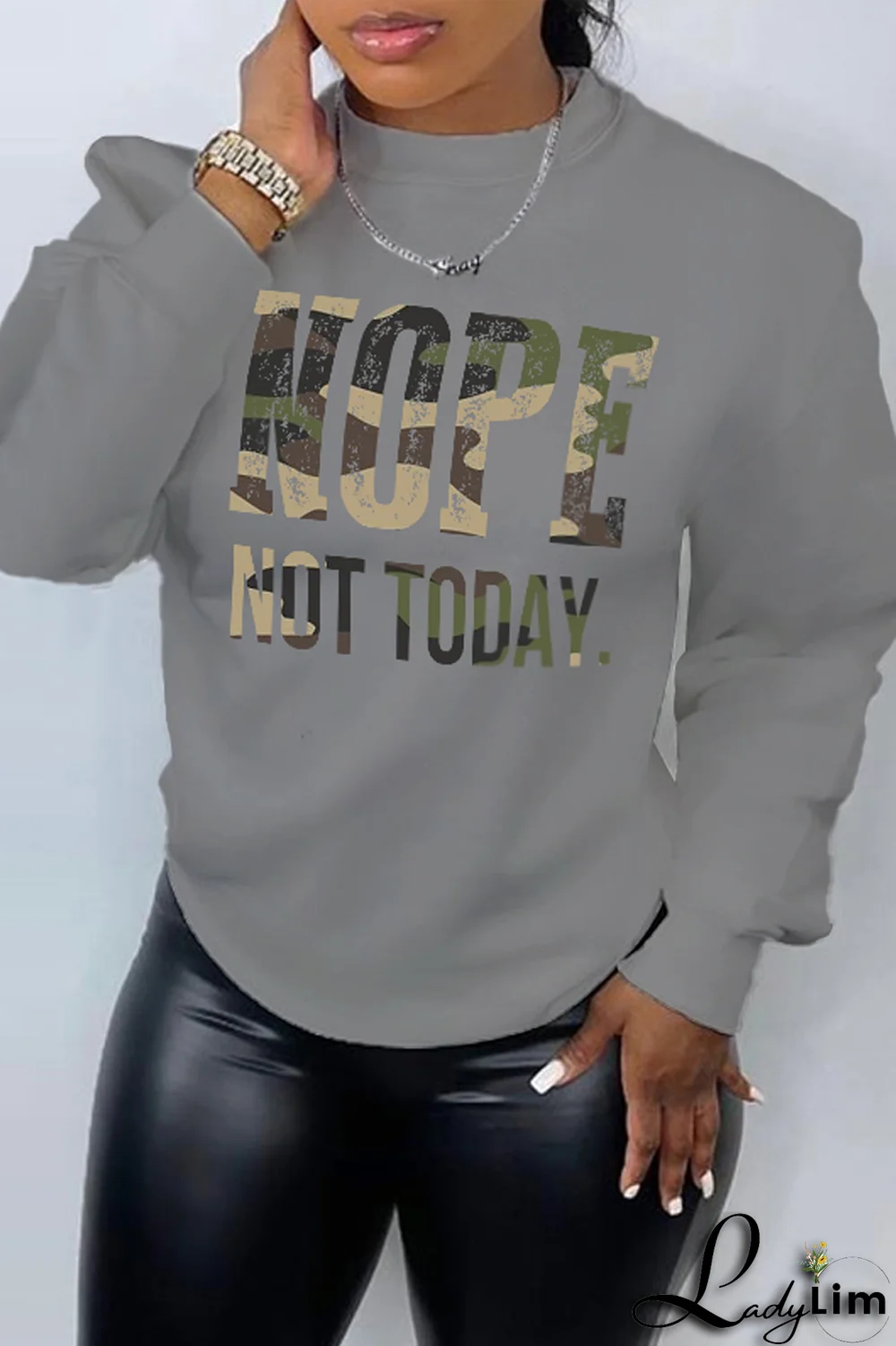 Yellow Casual Street Print Patchwork Letter O Neck Tops