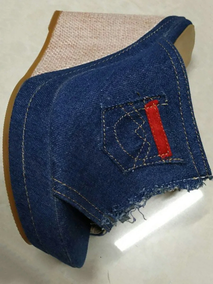 Sandalias De Cuña Casuales De Peep Toe