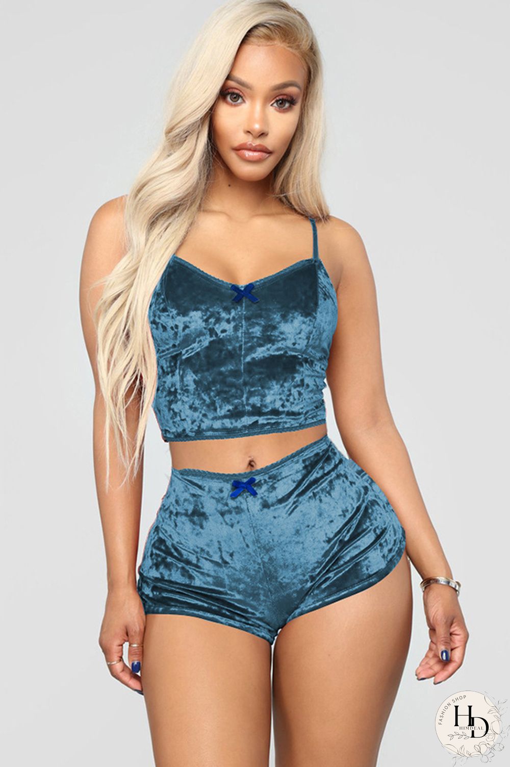 Pink Polyester Sexy Solid Two Piece Suits Straight Sleeveless