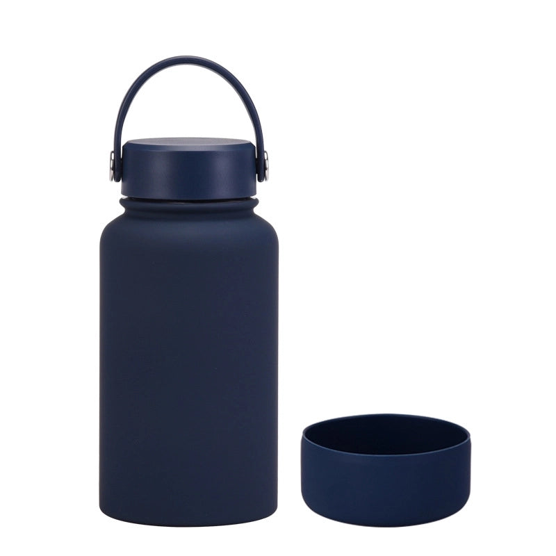 Casual Solid Color Stainless Steel Silica Gel Water Bottles 1 Piece