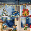 9pcs DIY Double-Sided Rhinestone Acrylic Diamond Art(Hello Christmas)