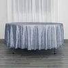108" Dusty Blue Seamless Premium Sequin Round Tablecloth