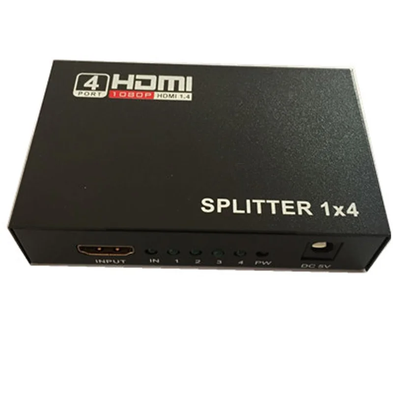 HDMI Splitter 1 To 4 Support Full HD 1080P 3D HDMI Splitter 1*4 Black
