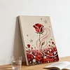 (30x40cm)DIY Pearl Painting Framed Rose Flower Handmade Pearl Material Art Kit Living Room Decor