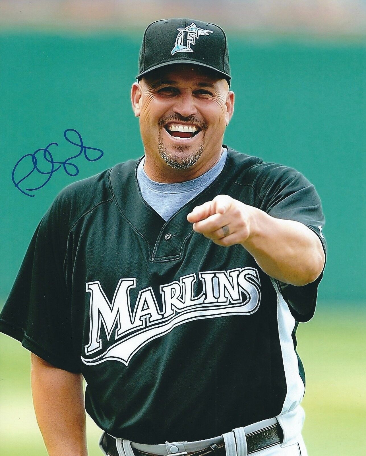 Autographed FREDI GONZALEZ Miami Marlins 8x10 Photo Poster painting W/COA