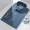 Men's Business Casual 100% Cotton Plaid No-iron Long-sleeved Shirt