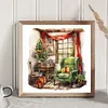 >SALE<5D DIY Full Round Drill Diamond Painting Indoor Green Sofa Home Decor 30x30cm