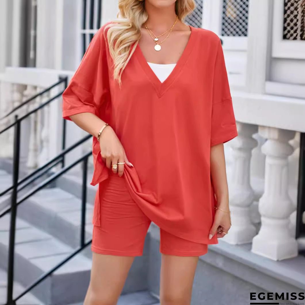 Women's Summer Short-sleeved Large Independent Two-piece Suits | EGEMISS