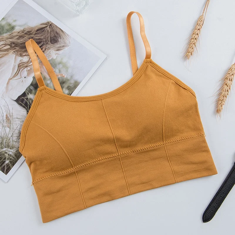 Sexy Bra Underwear Bas For Women Bralette Seamless Padded Bra Lingerie Cotton Wireless Fitness Tops Brassiere Bra Solid New