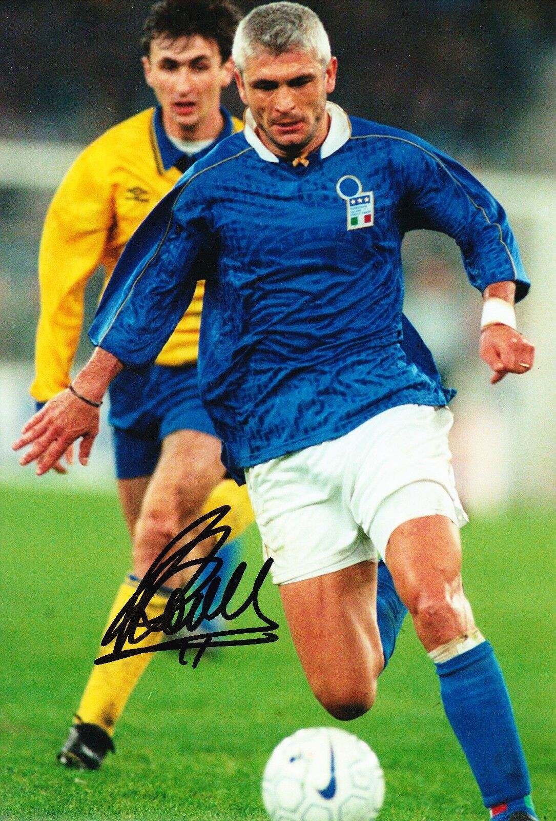 Fabrizio Ravanelli Signed 12X8 Photo Poster painting Italy Autograph AFTAL COA (9054)