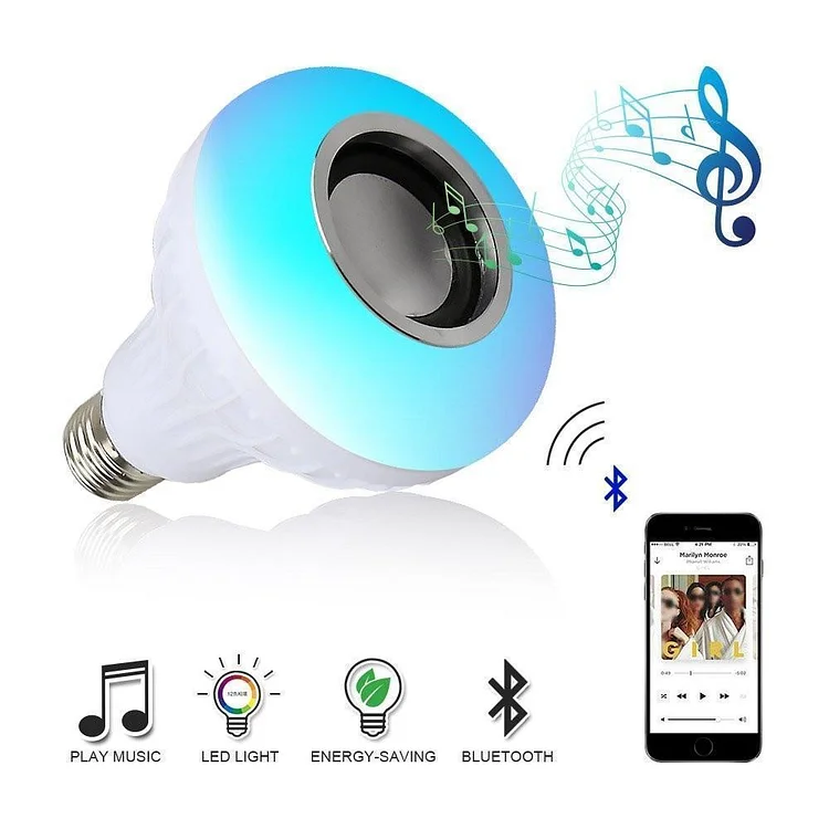 Smart LED Light - 13 Colors, Energy Saving, & Plays Music!