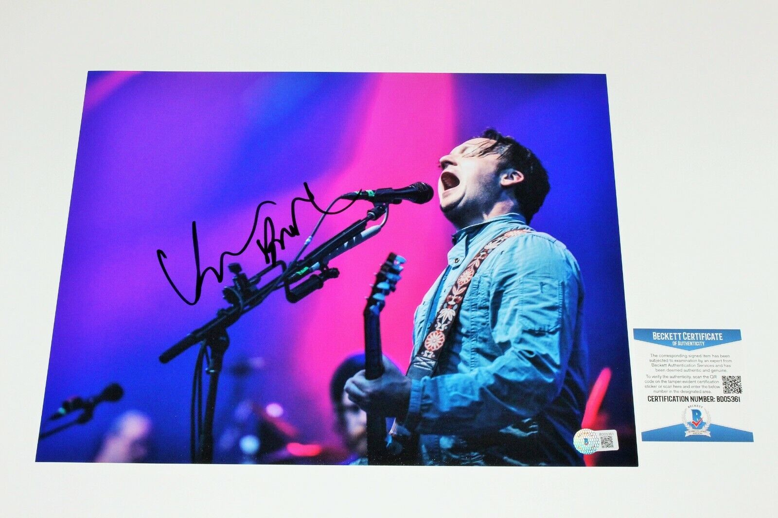 ISAAC BROCK MODEST MOUSE HAND SIGNED 11x14 Photo Poster painting A AUTOGRAPH BECKETT COA BAS