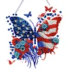 Independence Day Butterfly 2D Flat DIY Diamond Art Pendant Wall Door Decoration