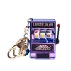 Creative slot fruit machine pendant lottery machine key chain that can be played