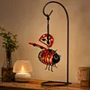 Painted Iron Bee Sculpture Metal Insect Garden Hanging Ornament